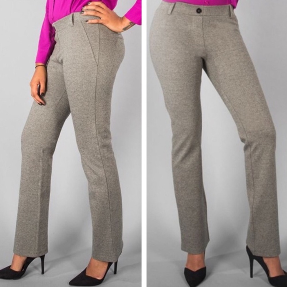 Betabrand herringbone straight leg dress pants